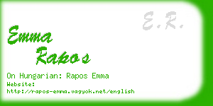 emma rapos business card